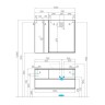 Тумба под раковину Aquaton Терра 105 дуб кантри, антрацит