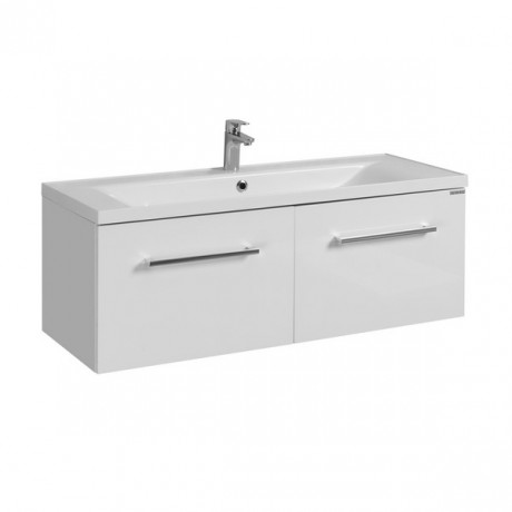Тумба с раковиной Aquaton Мадрид 120 М/Айрис M 120 2 ящика, белая