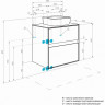 Тумба с раковиной и столешницей Aquaton Либерти 60/Mila 40, 2 ящика, белая столешница, дуб эльвезия