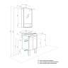 Тумба под раковину Aquaton Сканди Doors 45 белый глянец, белый матовый